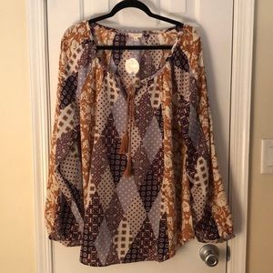 Vintage Style Patchwork Blouse